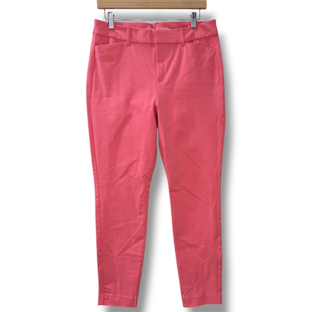 Old Navy High-Rise Pixie Skinny Coral Women 10 Preppy Career Classic Stretch NWT